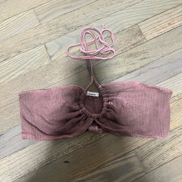 Garage Mauve Ribbed Bikini Top - Picture 1 of 1